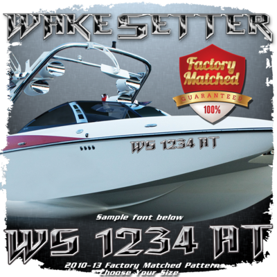 2010-13 Malibu Wakesetter Domed Registration, Factory Matched Colors