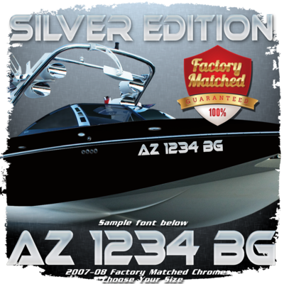 2007-08 Malibu Silver Edition Domed Registration, Solid Chrome