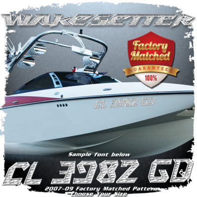 2007-09 Malibu Wakesetter Domed Registration, Factory Pattern Match
