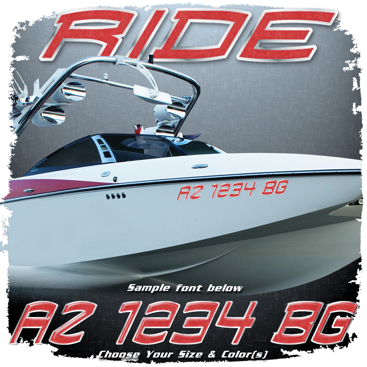 2010-13 Malibu Ride Domed Registration, Choose Your Own Colors