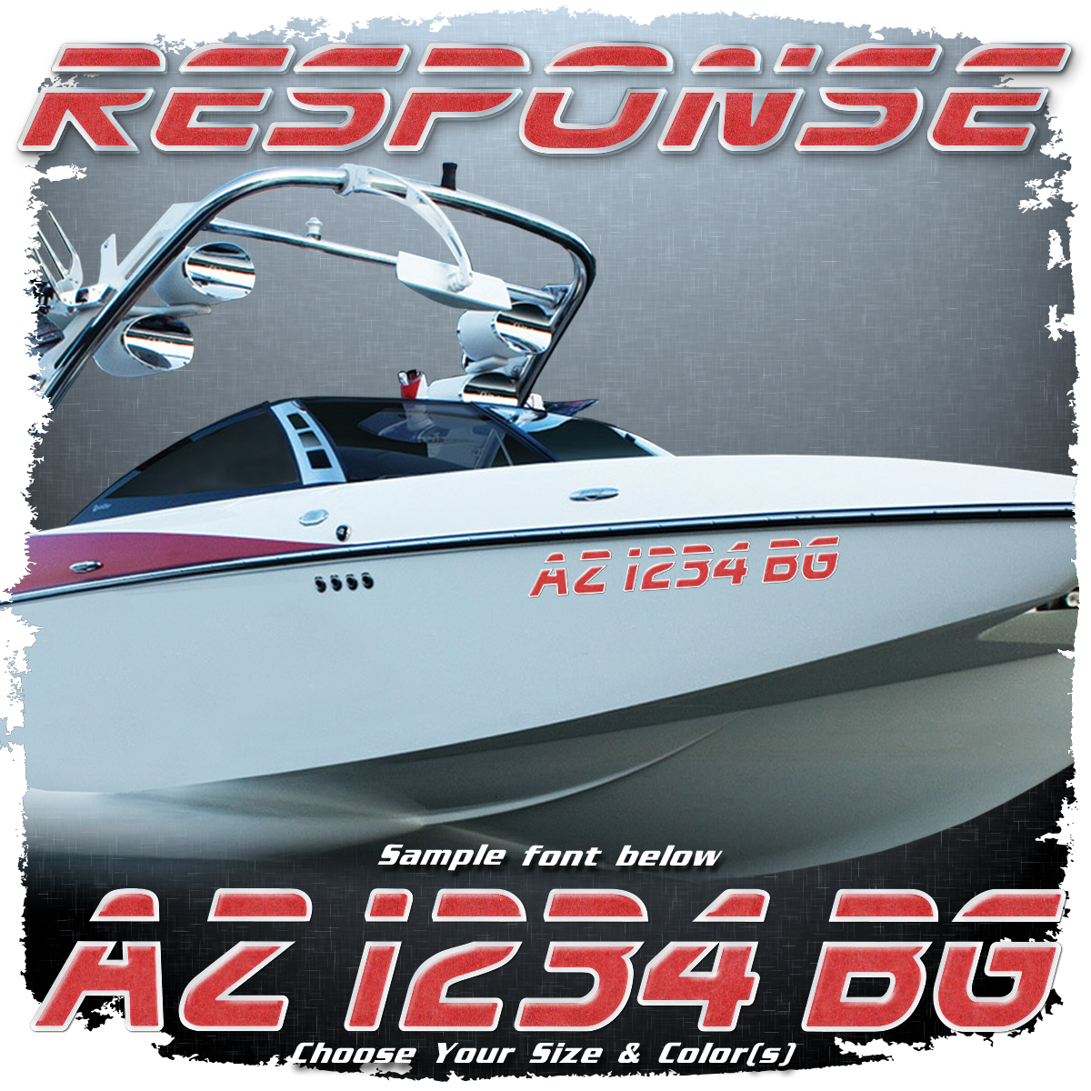 2000-07 Malibu Response Domed Registration, Choose Your Own Colors