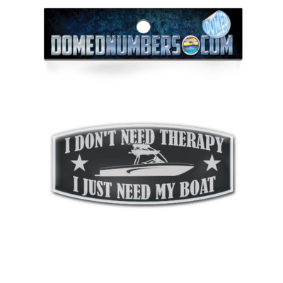 Boat Therapy Domed Decal