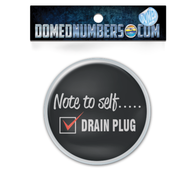 Drain Plug Domed Decal