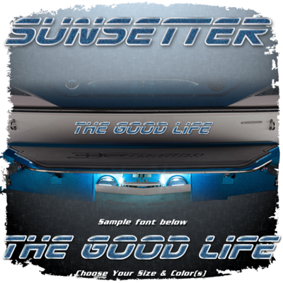 Domed Boat Name in the 2000-05 Malibu Sunsetter Font