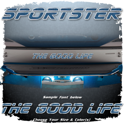 Domed Boat Name in the Malibu Sportster Font