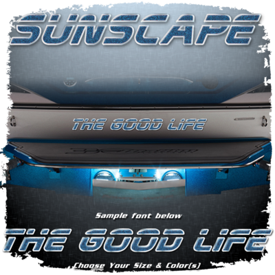 Domed Boat Name in the 2001-05 Malibu Sunscape Font