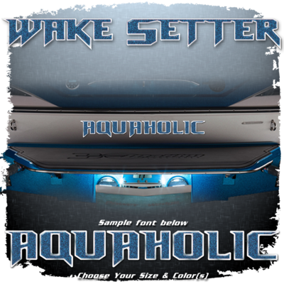 Domed Boat Name in the 2010-13 Wakesetter Font, Choose Your Own Colors