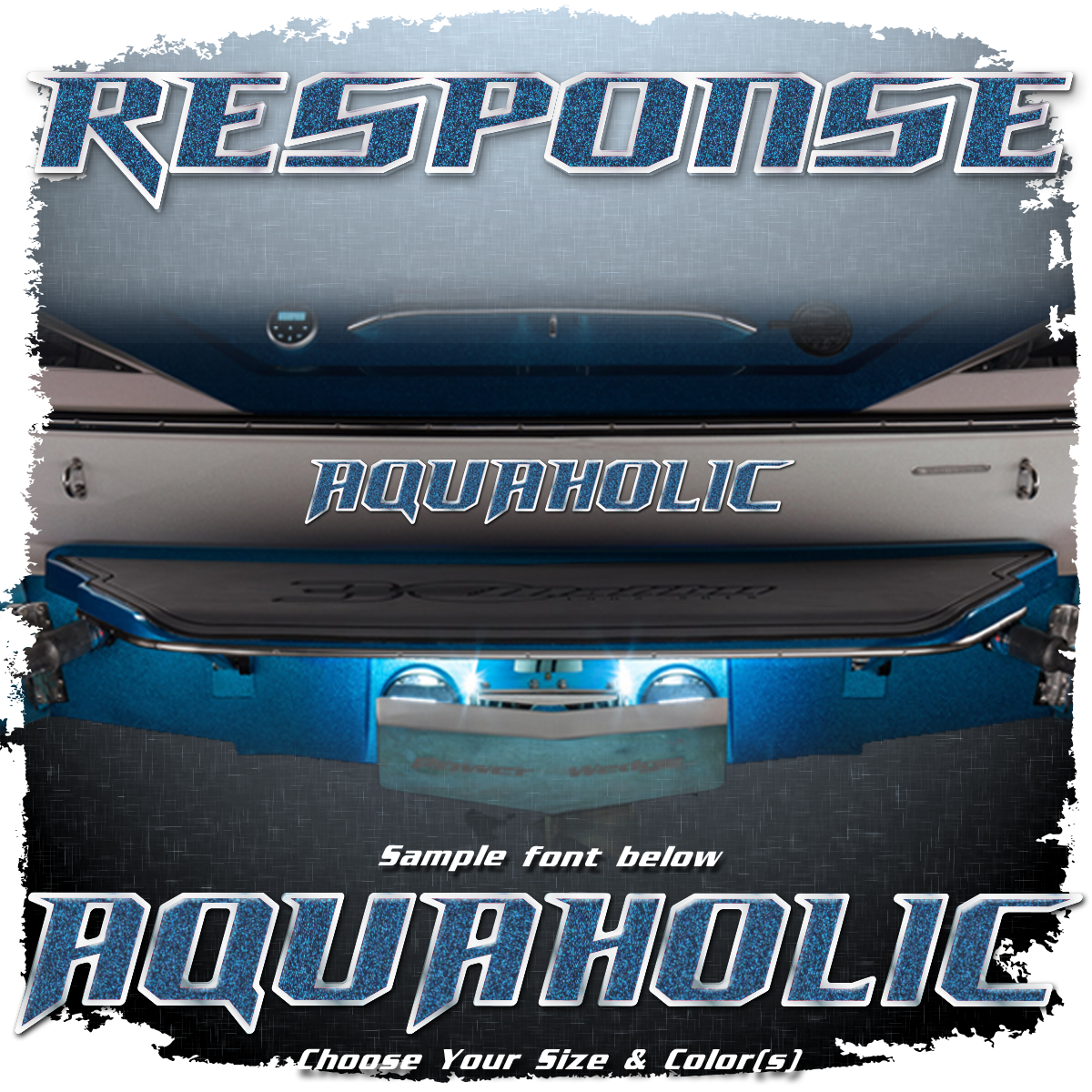 Domed Boat Name in the 2012-14 Malibu Response Font