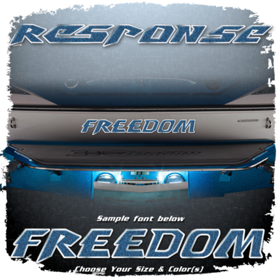 Domed Boat Name in the 2007-11 Malibu Response Font