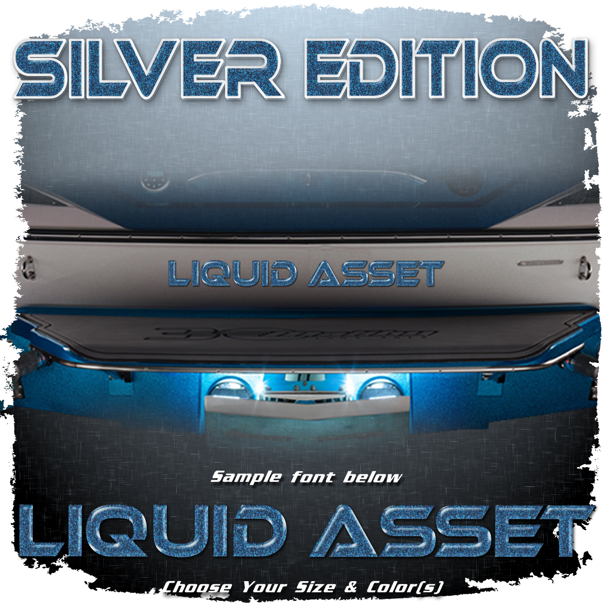 Domed Malibu Boat Name in the Silver Edition Font