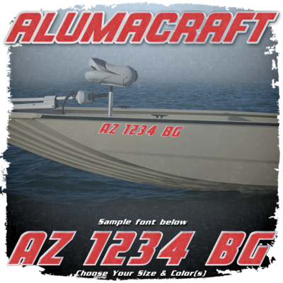 Alumacraft Registration (2 included), Choose Your Own Colors