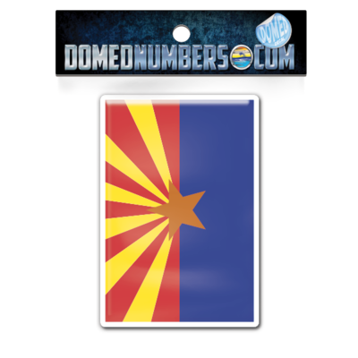 Arizona Flag Domed Decal, Choose Your Size