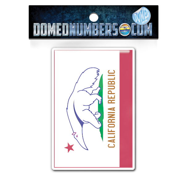 California Flag Domed Decal, Choose Your Size