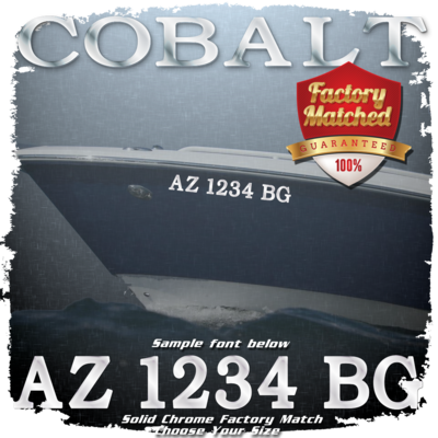 Cobalt Registration (2 included), Factory Matched Chrome