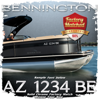 Bennington Logo Style #1 Domed Registration, Color Matched to Emblem