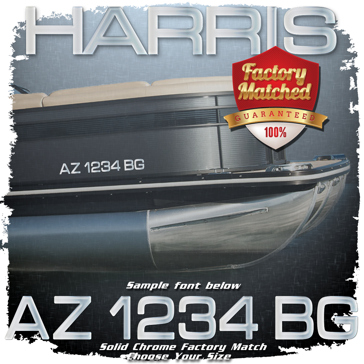 Harris Domed Registration, Factory Matched Chrome