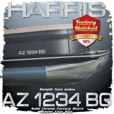 Harris Domed Registration, Factory Matched Chrome