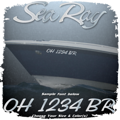Sea Ray Registration, Choose Your Own Colors  (2 included)