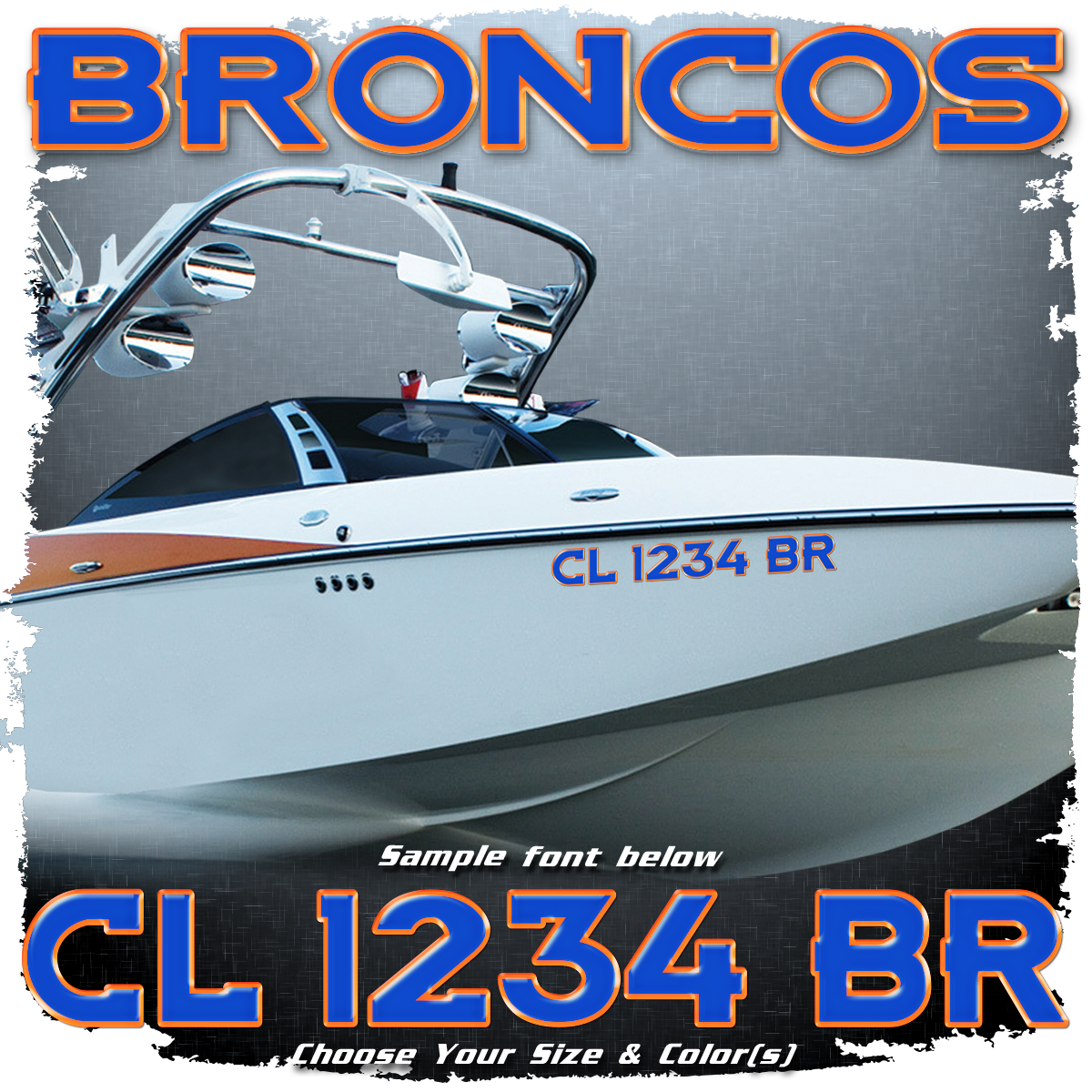Domed Registration in the Broncos Font