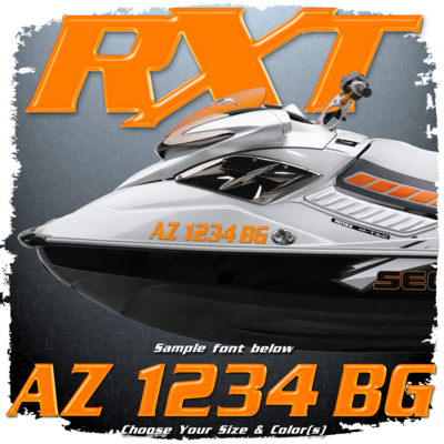 Sea Doo RXT Domed Registration