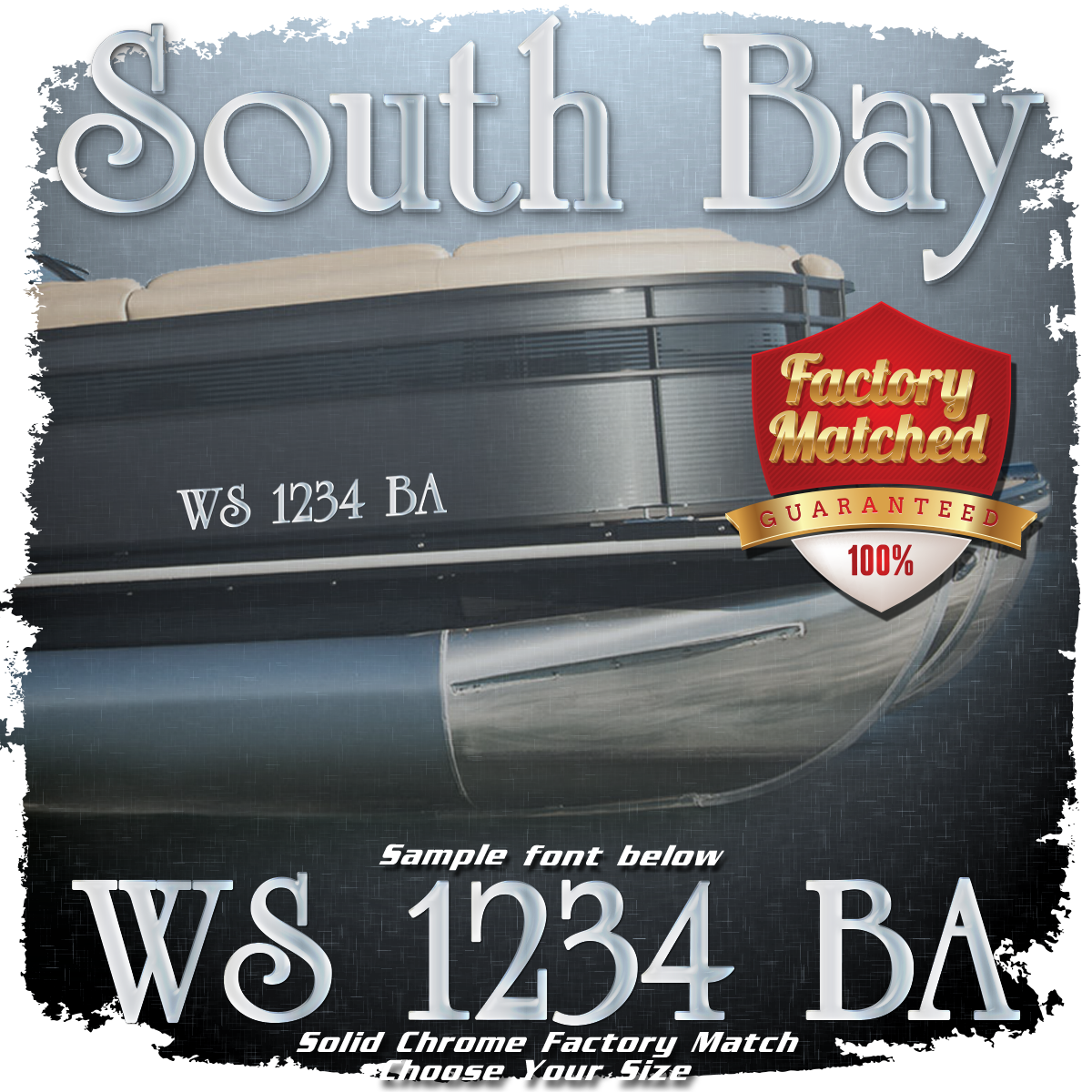 South Bay Font Domed Registration, Factory Matched Chrome v1