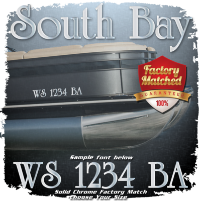 South Bay Font Domed Registration, Factory Matched Chrome v1
