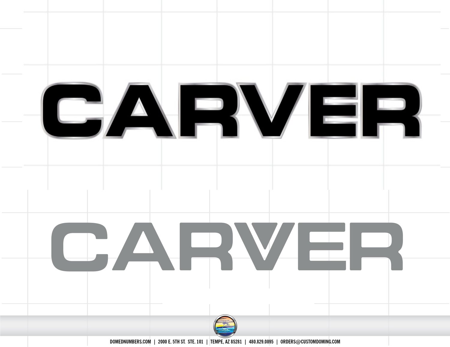 Carver Yachts Domed Decal, Choose Your Color