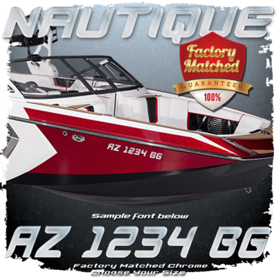 Nautique Registration (2 included), Factory Matched Chrome