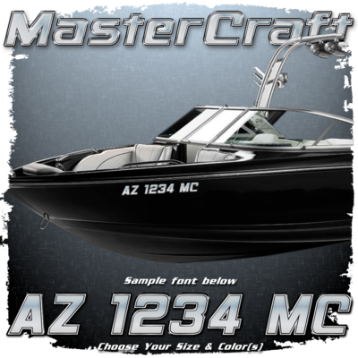 2001-07 MasterCraft Triple Outline Domed Registration, Choose Your Color
