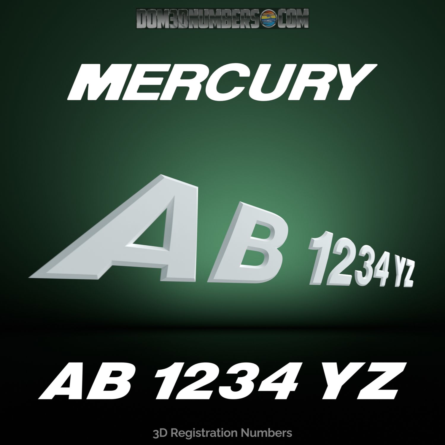 Mercury 3D Emblem Registration