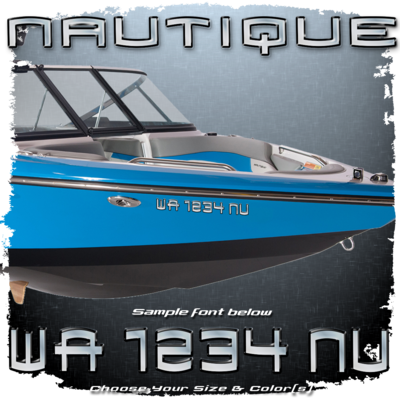 Nautique 2003 Font Registration, Choose Your Own Colors (2 included)