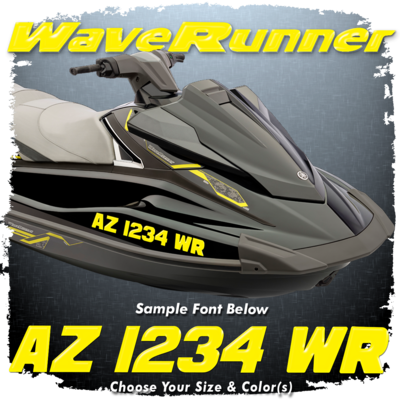 1997-2016 Yamaha Waverunner Domed Registration