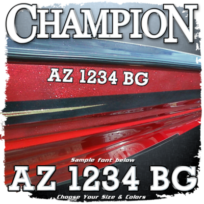 Champion Boats Factory Matched Registration (2 included)