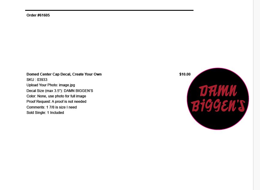 Custom Domed Decals