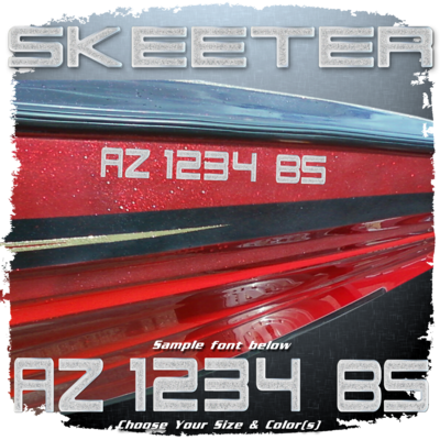 Skeeter Registration, Choose 1 or 2 Colors  (2 included)