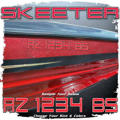 Skeeter Registration (2 included), Choose Up To 3 Colors