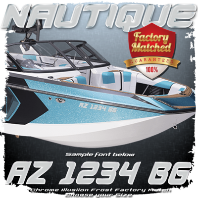 Nautique Registration (2 included), Chrome Illusion Frost