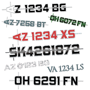 Domed Axis Registration Numbers