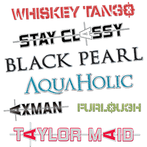 Domed Axis Personalized Boat Names