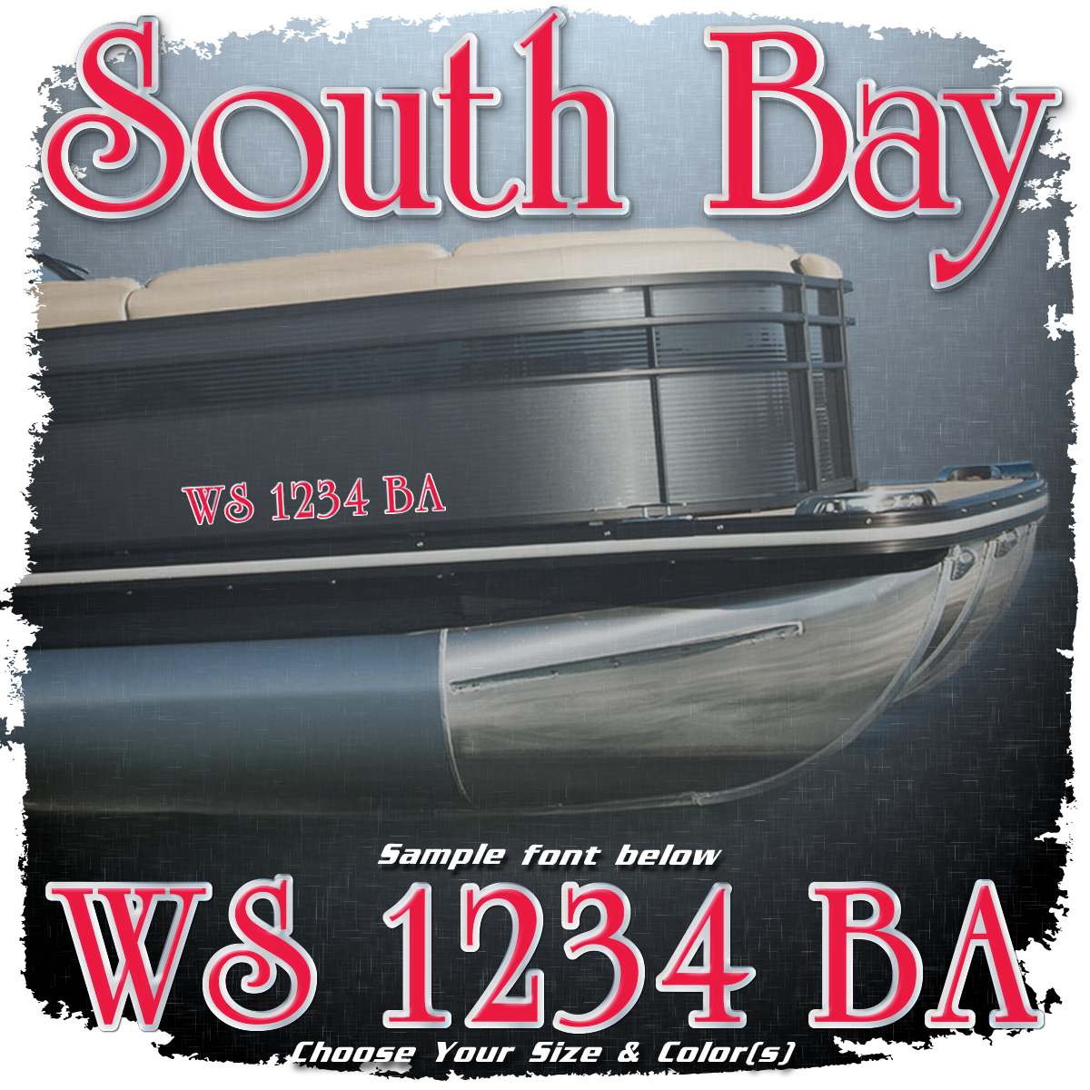 2006-2016 South Bay Font Domed Registration, Choose Your Own Colors