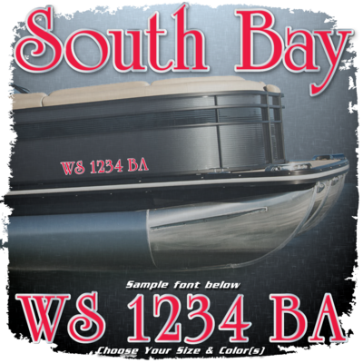 South Bay Font #1 Registration (2 included), Choose Your Own Colors