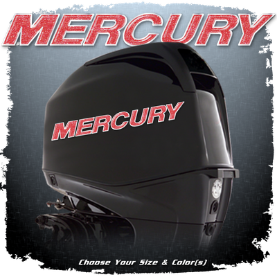Domed Mercury Decal, Choose Your Size &amp; Color
