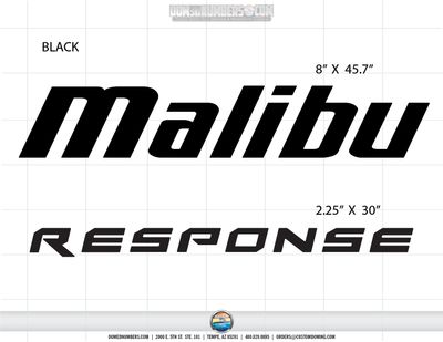 Malibu Response Domed Decal Set