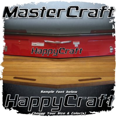 Domed Boat Name in the MasterCraft font