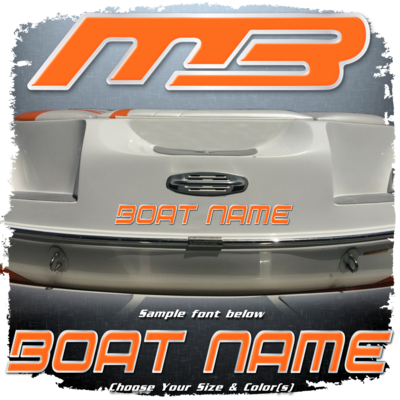 Domed Boat Name in the MB Font, Choose Your Own Colors