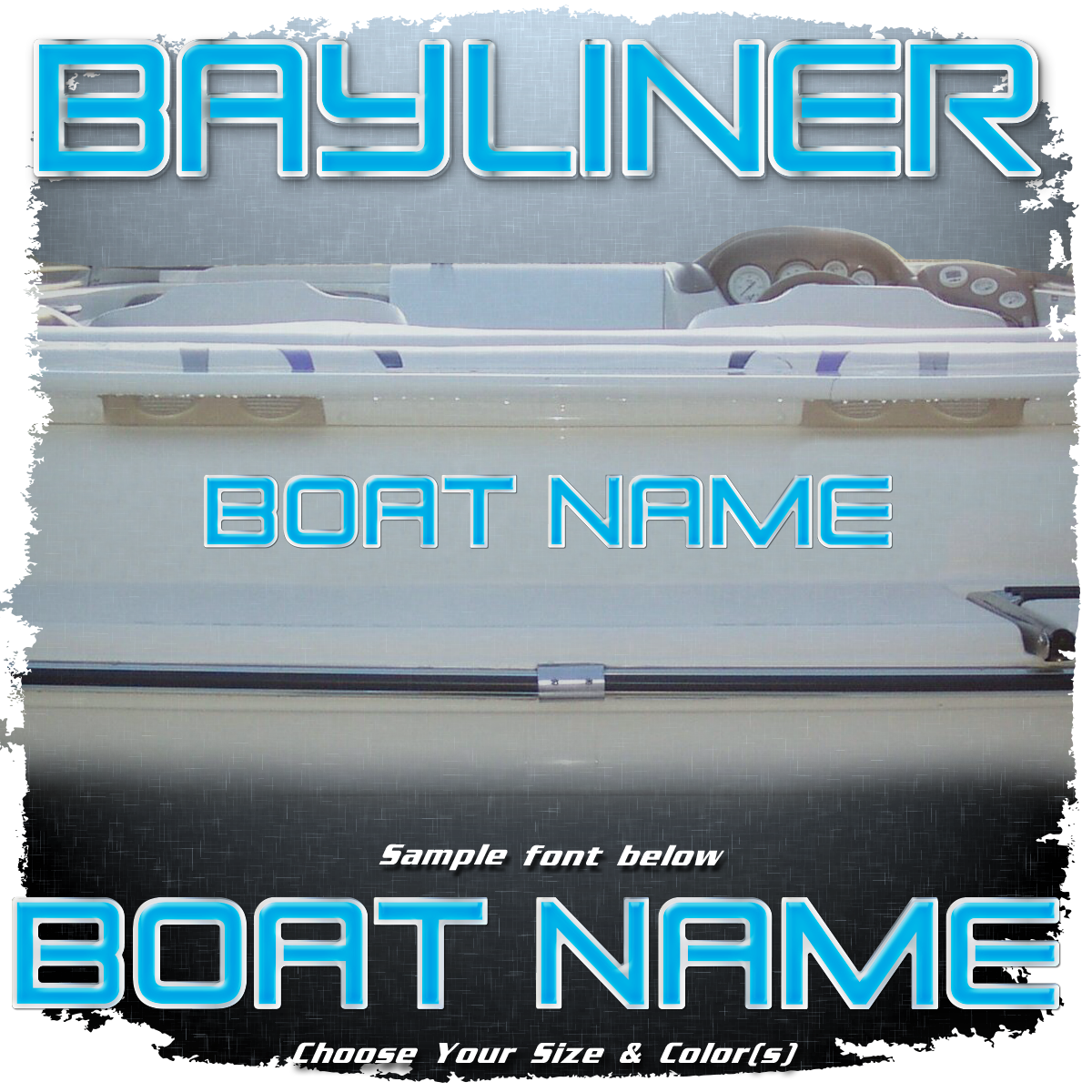 Domed Boat Name in the Bayliner Font