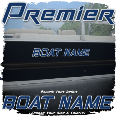 Domed Boat Name in the Premier Font, Choose Your Own Colors