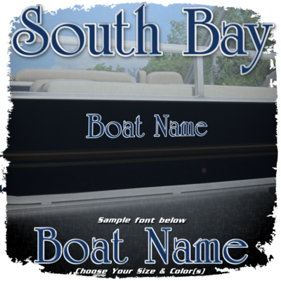 Domed Boat Name in the South Bay Font #1, Choose Your Own Colors