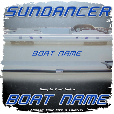 Domed Boat Name in the Sea Ray Sundancer Font