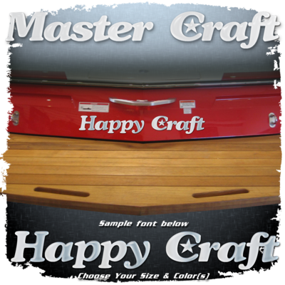 Boat Name in the 1980-85 MasterCraft font Boat Name in the 1980-85 MasterCraft font